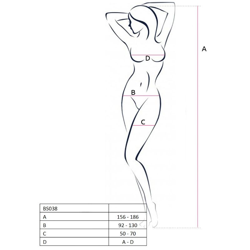 PASSION - WOMAN BS038 BODYSTOCKING PRETO TAMANHO ÚNICO - Image 2