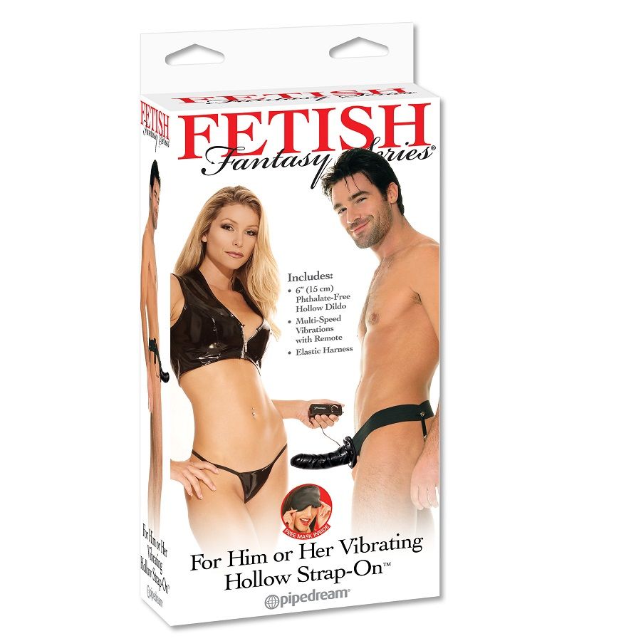 FETISH FANTASY SERIES - VIBRANDO STRAP-ON OCO PARA ELA OU ELE PRETO - Image 4
