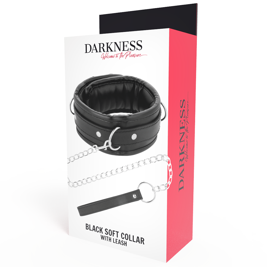 DARKNESS - COLAR DE COURO MACIO COM CORRENTE - Image 3
