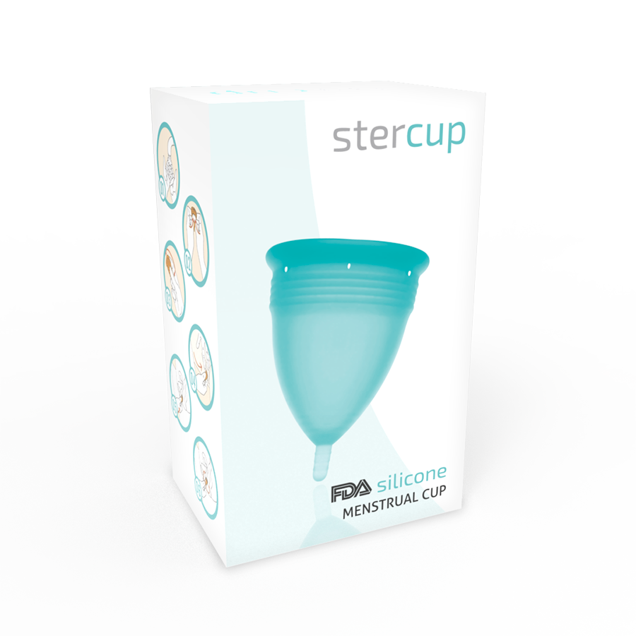 STERCUP - COPO MENSTRUAL DE SILICONE FDA AQUAMARINE - TAMANHO L - Image 4