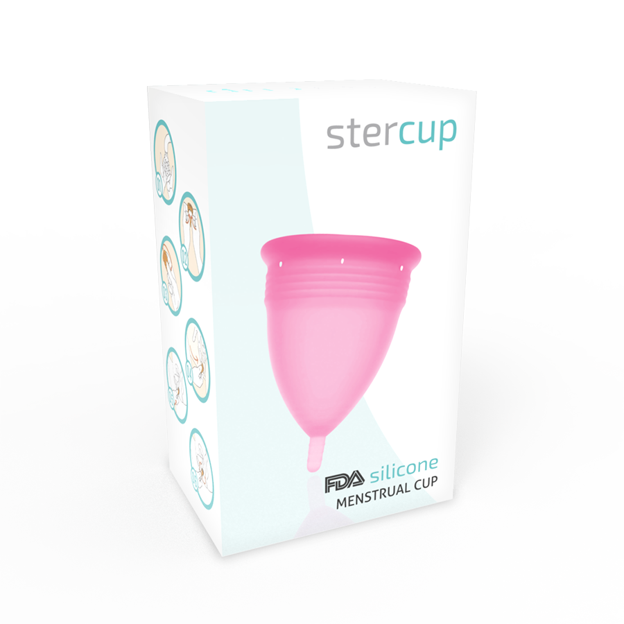 STERCUP - COPO MENSTRUAL DE SILICONE FDA ROSA - TAMANHO S - Image 3
