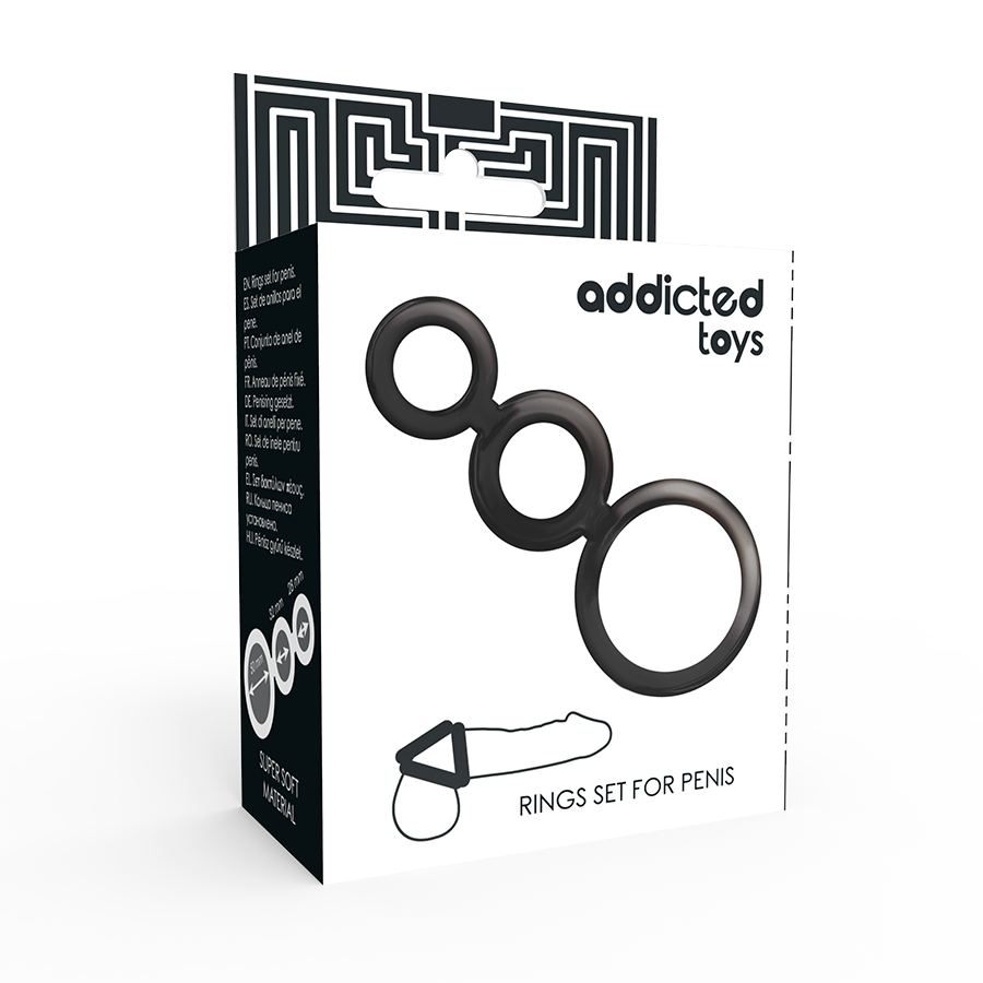 ADDICTED TOYS - CONJUNTO DE ANÉIS - PARA PÊNIS - FUMADO - Image 2