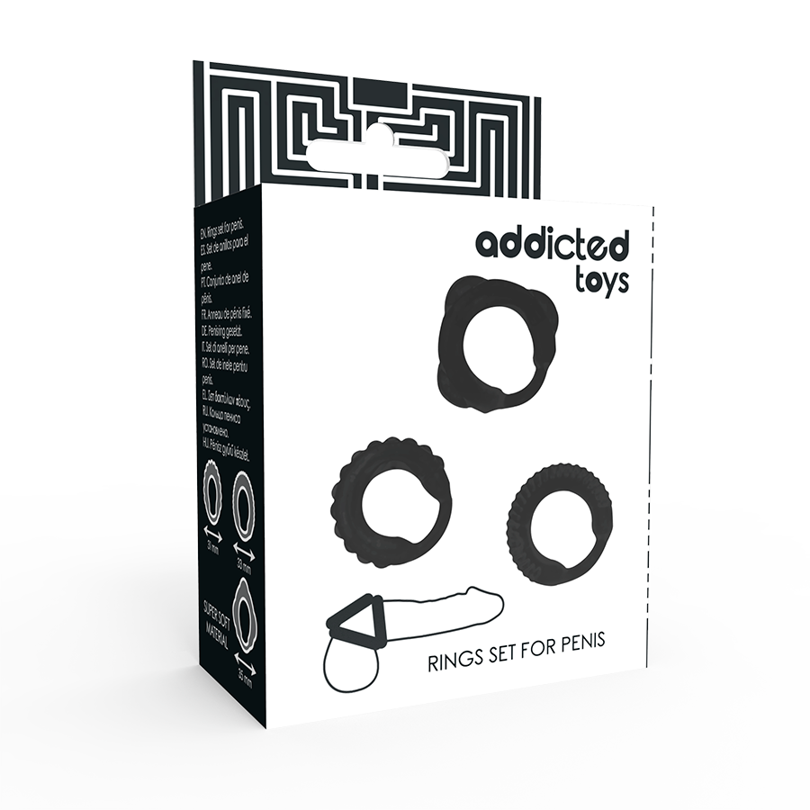ADDICTED TOYS - CONJUNTO DE ANEL C - PRETO - Image 2
