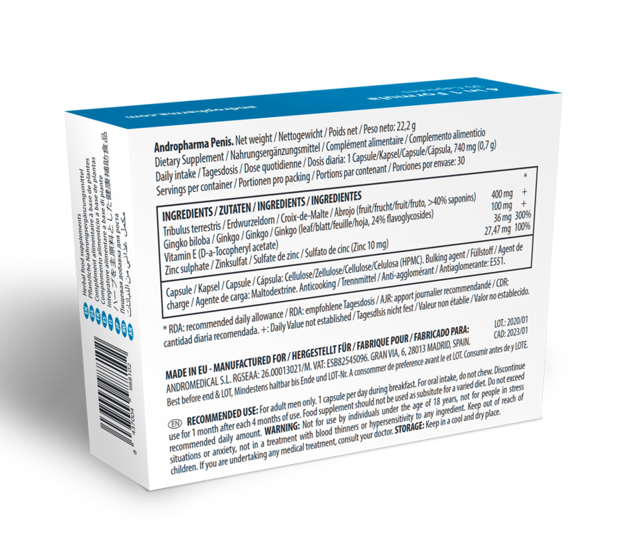 ANDROPHARMA PENIS - SUPLEMENTO DE AUMENTO DO PÊNIS - Image 3