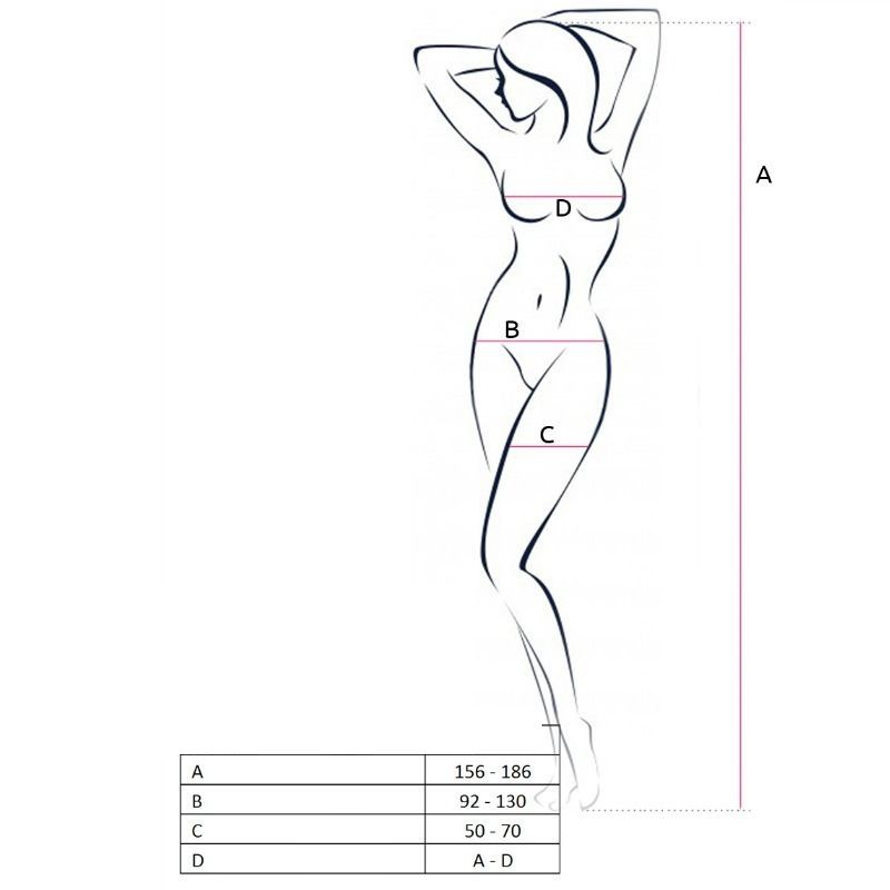 PASSION - WOMAN BS050 BODYSTOCKING PRETO TAMANHO ÚNICO - Image 2
