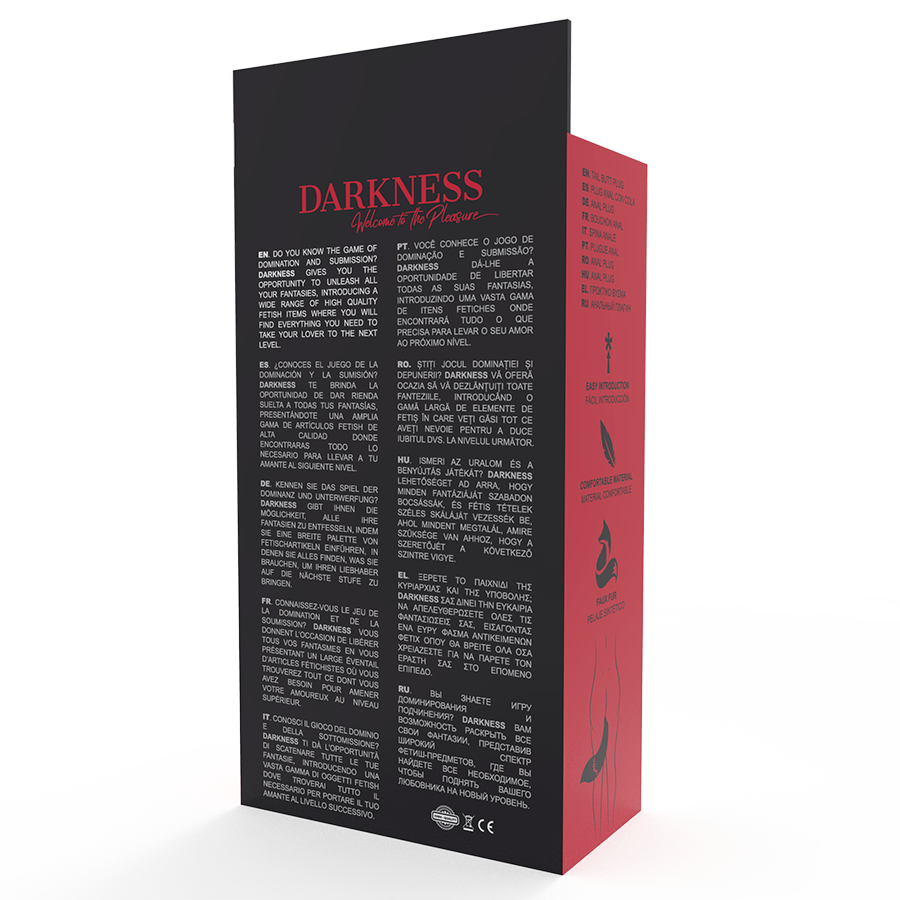 DARKNESS - PLUG ANAL DE SILICONE COM CAUDA BRANCA - Image 2