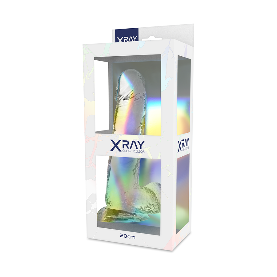X RAY - DILDO TRANSPARENTE COM BOLAS 20 CM -O- 4.5 CM - Image 4
