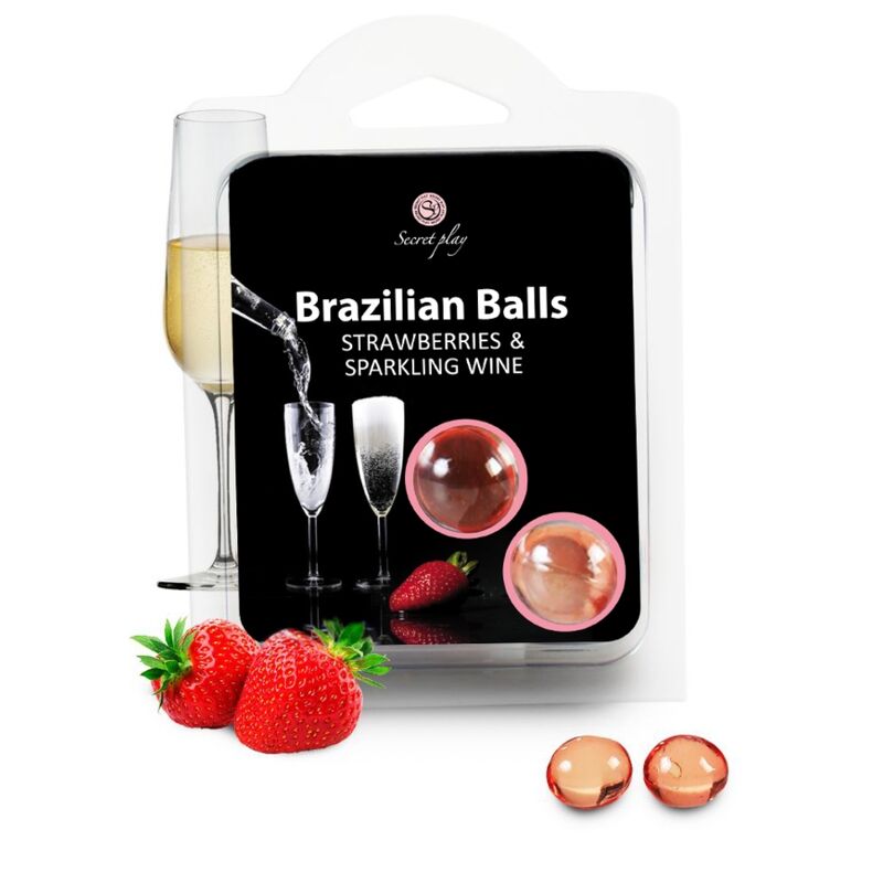 SECRETPLAY - CONJUNTO DE BOLAS BRASILEIRAS MORANGO E CHAMPANHE - Image 2