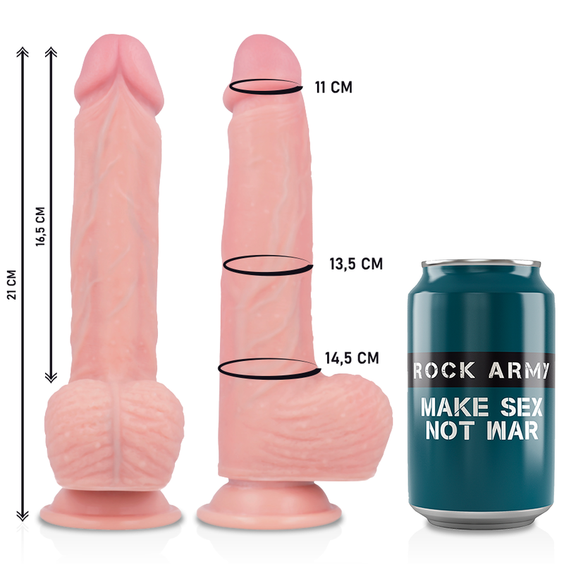 ROCKARMY - ARNÊS + SILICONE LÍQUIDO PREMIUM SPITFIRE REALISTA 21 CM -O- 4.62 CM - Image 6